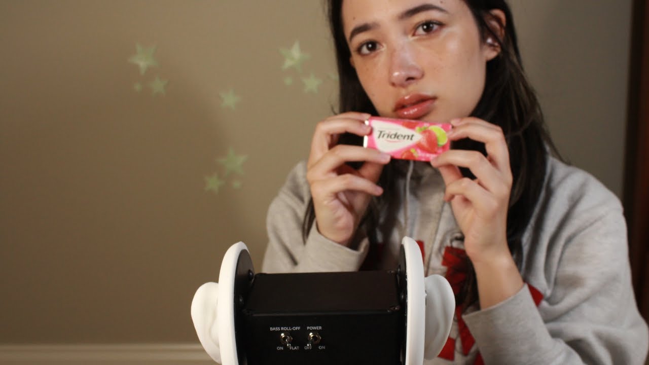 ASMR gum chewing... and i discover a new trigger (cheek cup chewing?)