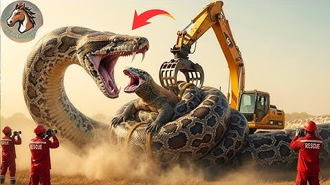Brave Heroes Save Greedy Monitor Lizard from a Fast-Moving Giant Mutant Python Attack|Hope Rescue HQ