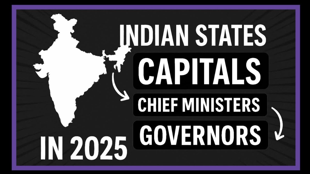 Indian states Capitals and Chief Ministers governors in 2025