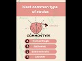 WHAT IS THE MOST COMMON TYPE OF STROKE - THE HAPPY SCALPEL
