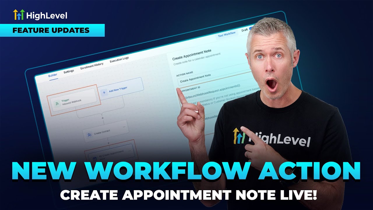 New Workflow Action - Create Appointment Note Live! - YouTube