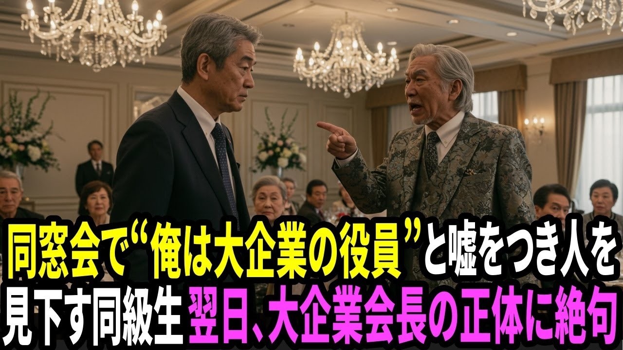 「貧乏人は失せろ」大企業の役員を名乗り同窓会で俺を侮辱した同級生――「誰が役員だって？」翌日の商談で明かされた衝撃の真実とは？