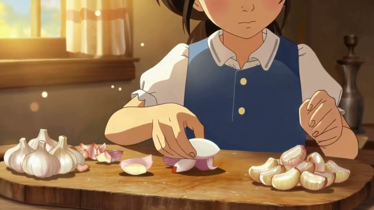 Rainy Day ☔️|Planting and Harvesting 🪴| Cooking Food. Enjoying it with rain Ghibili-Inspired Visuals