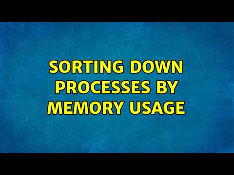 Unix & Linux: Sorting down processes by memory usage (8 Solutions!!)