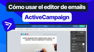 Cómo usar el EDITOR DE CORREOS en ActiveCampaign