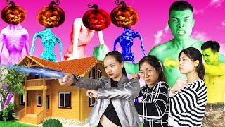 Hulk Vs Team Tiny Siren Head ,Siren Head Pumpkin Head Halloween By Avg Biggreen Tv