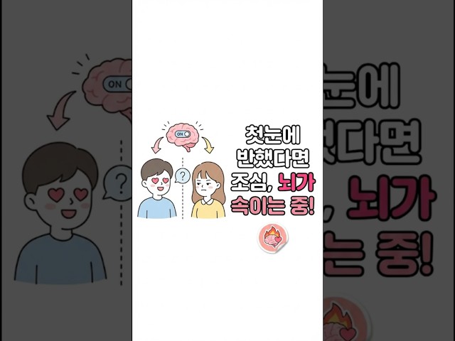 첫눈에 반했다는 말은 사실 뇌가 당신을 속이고 있는 사기극입니다 #연애심리 #연애 #연애하는법 #뇌과