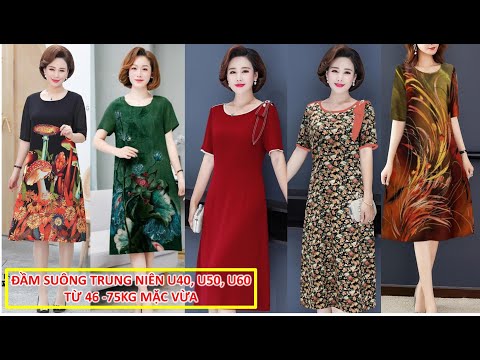 Đầm Trung Niên, Thời Trang Trung Niên Cho Người Mập Mẫu Mới U40, U50 tphcm, Hà Nội