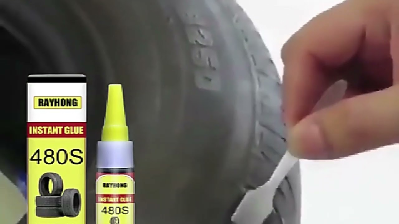 480S Black Super Glue Car Rubber Repair Tire Glue Window Speaker Seal Tire  Repair Glue Mighty Caulk Adhesives Tire Repair Glue Color: 1pc as shown