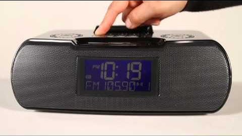 Sangean RCR-10 AM/FM-RDS Atomic Clock Radio w/ iPod Dock