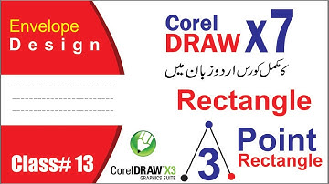 Corel Draw X7 Tutorials Complete Training Course Urdu/ Hindi  Rectangle Tool