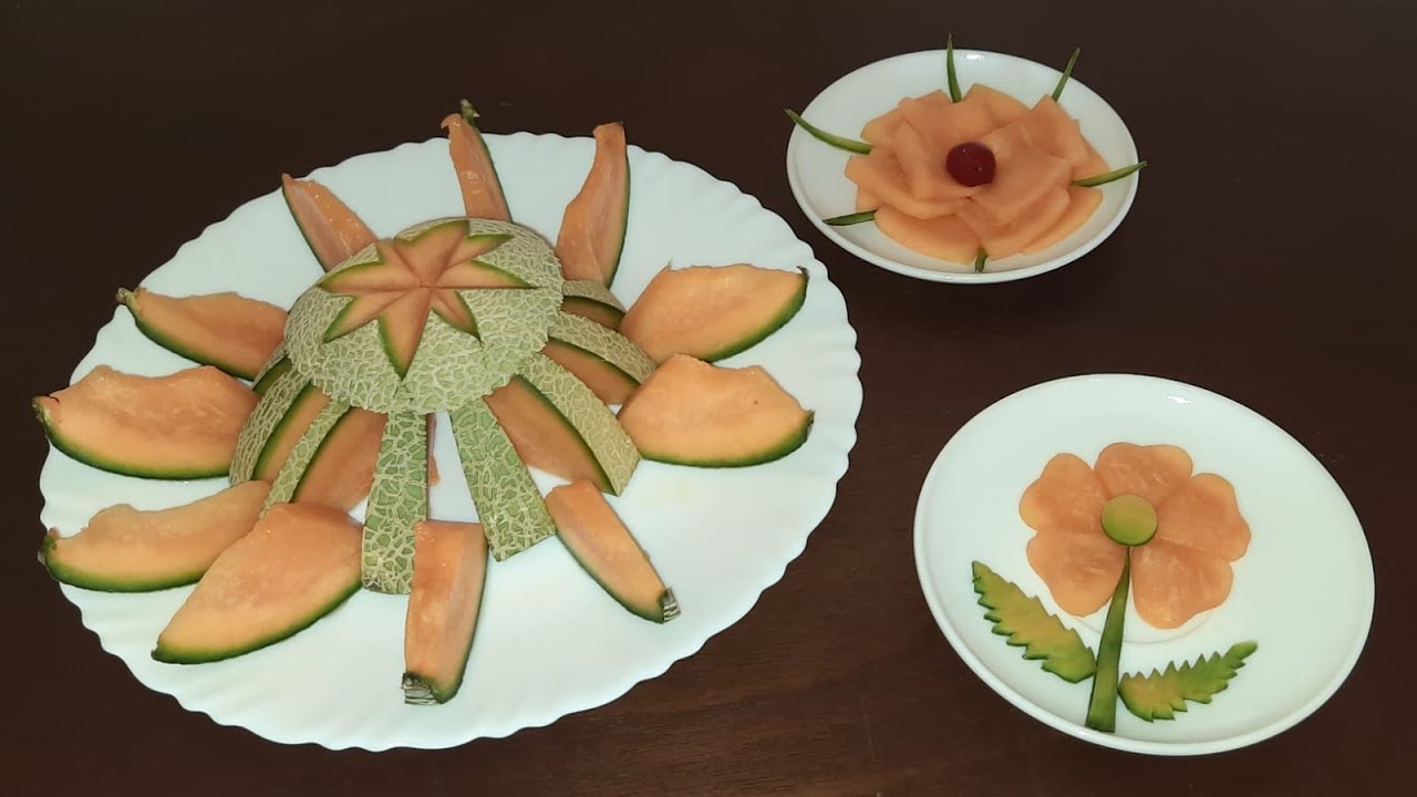 ROCKMELON FRUIT PLATING IN TAMIL FRUIT PLATE DECORATION FRUIT