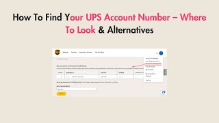 Thumbnail How To Find Your UPS Account Number – Where To Look & Alternatives