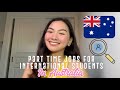 Most Common Part Time Jobs for International Students in Australia 2020