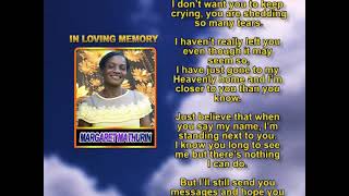 Margaret Mathurin memorial