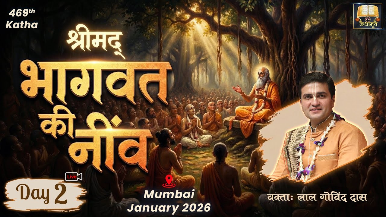 🔴 Live Day 2 - 469th Katha | श्रीमद् भागवत की नींव | Mira road - Mumbai | January 2026 
