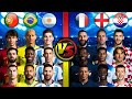 Argentina brazil portugal  france england croatia  trio comparison 