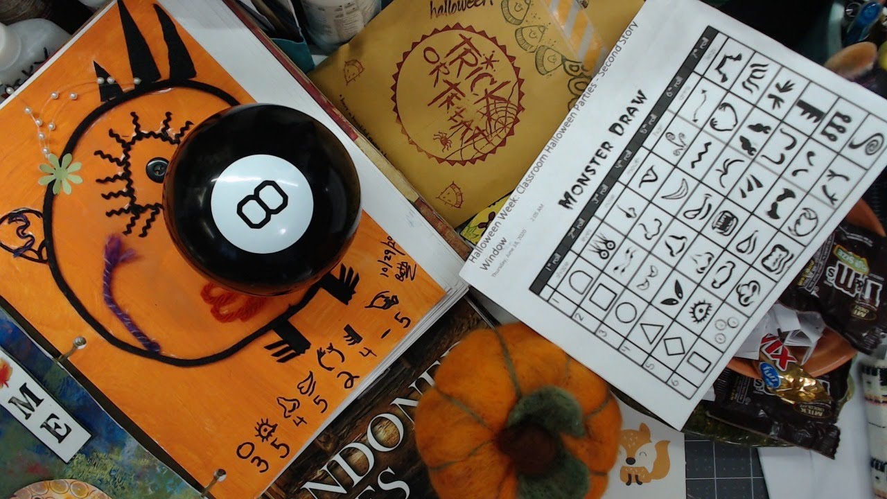 Happy Halloween, Reverse Airport Collage, Pumpkin Monster Roll Drawing game and Much More Fun Fun