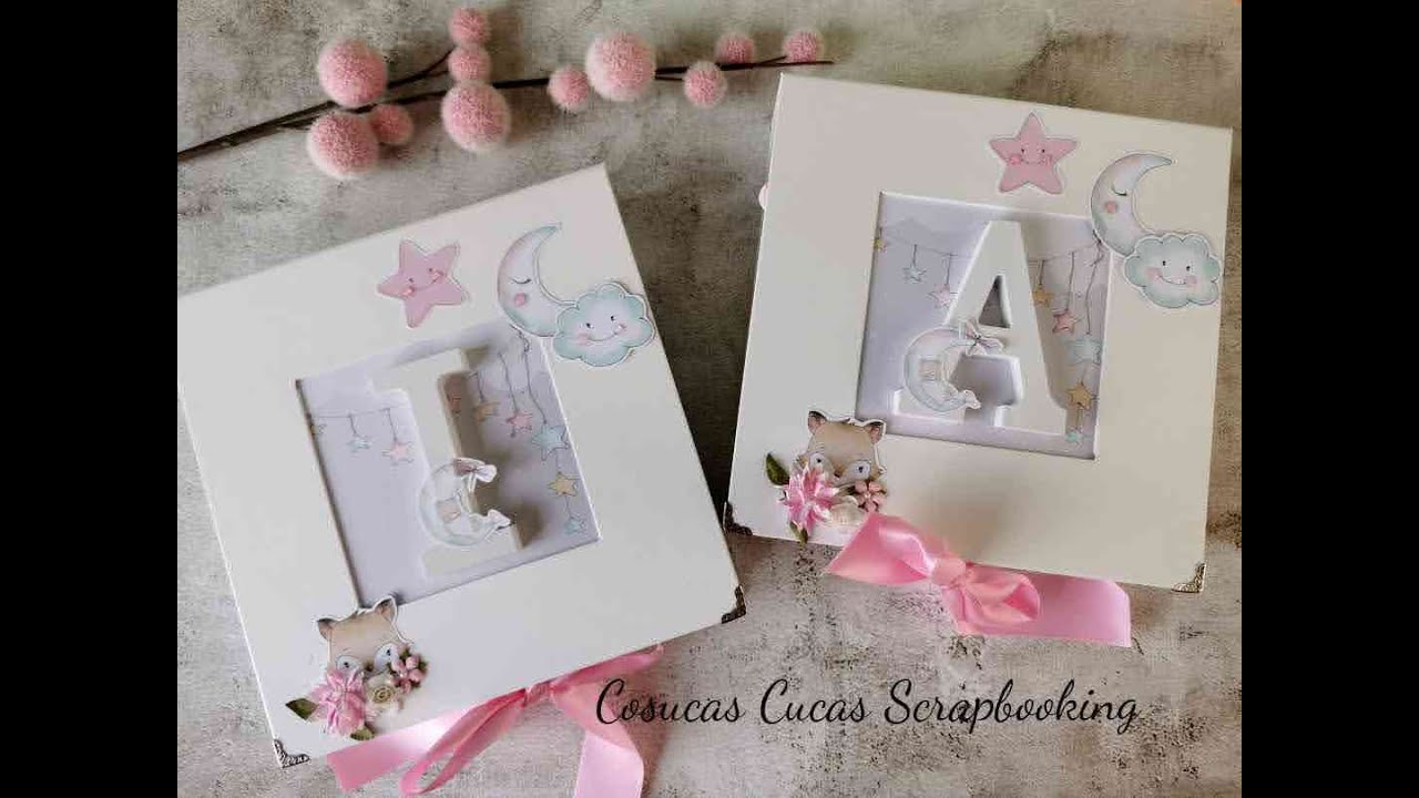 Álbum+ Caja de Bebé Primer Año 📖 | Scrapbooking Personalizado y Hecho a Mano con papeles de Dayka