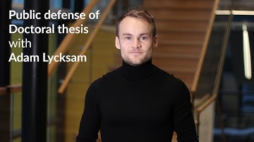 Presentation of doctoral thesis in Computer Engineering with Adam Lycksam