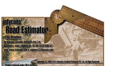 How To Use Road Estimator Software Free In Pc II Without Dongle IICrack