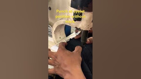 Punch eyelet position without mark.  #rmg #fashion #sewing #brothers #designer #chika #how #ie