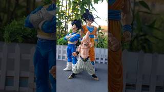 cool transformations of goku, vegeta, and buu #dragonball #goku #actionfigures