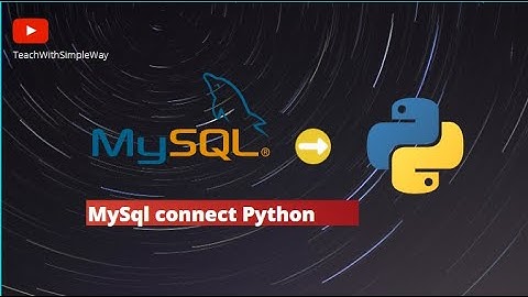 #1 python connect mysql