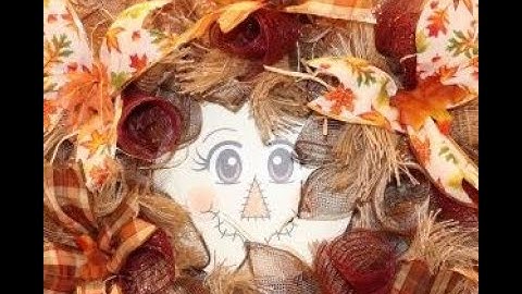 Scarecrow Wreath / DIY / Fall Deco / Deco Mesh