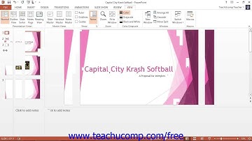 PowerPoint 2013 Tutorial Normal View Microsoft Training Lesson 3.1