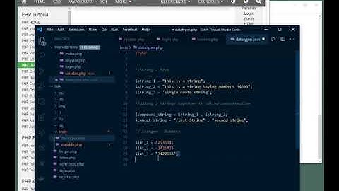 PHP Intro - Building Authentication System - 03 - DataTypes