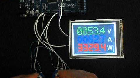 JP Serial 3.2" TFT color LCD Module watts meter project