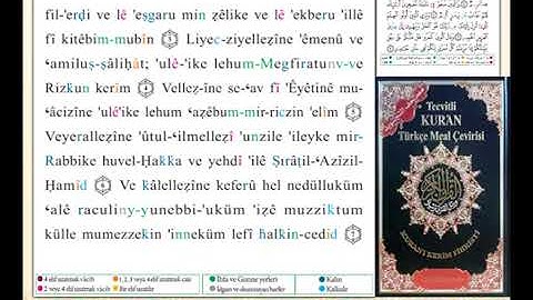 ختمة من مصحف التجويد باللغة التركية الصفحة رقم 428