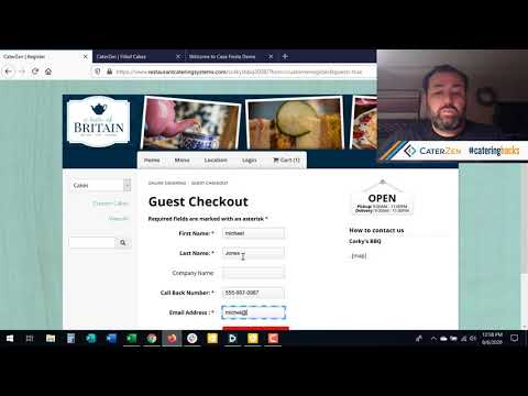 Catering Online Ordering System Features