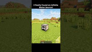 Infinite Water Source?! 💧 #minecraft