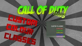 MW3 - How To Have Custom Colour Classes