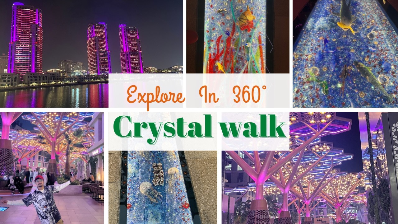 ✨💎 360° Crystal Walk Doha 🇶🇦 | Night Light 360°  Experience Like No Other 🌌🌟 | Doha | QATAR
