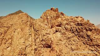 Drone footage of the Cave of Elijah on the real Mount Sinai in Arabia