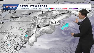 Cold and windy Monday in North Carolina, mountain snow continues