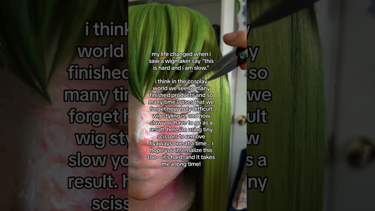 my cc wig 💚 #codegeass #anime #cosplay #wig #wigmaker #cc #wigstyling #wigmaking #cosplaydiy