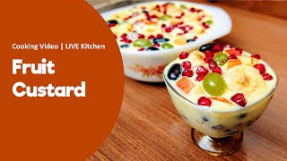 How To Make Fruit Custard Live Cooking Samia Afreen
