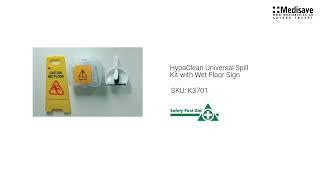 HypaClean Universal Spill Kit with Wet Floor Sign K3701