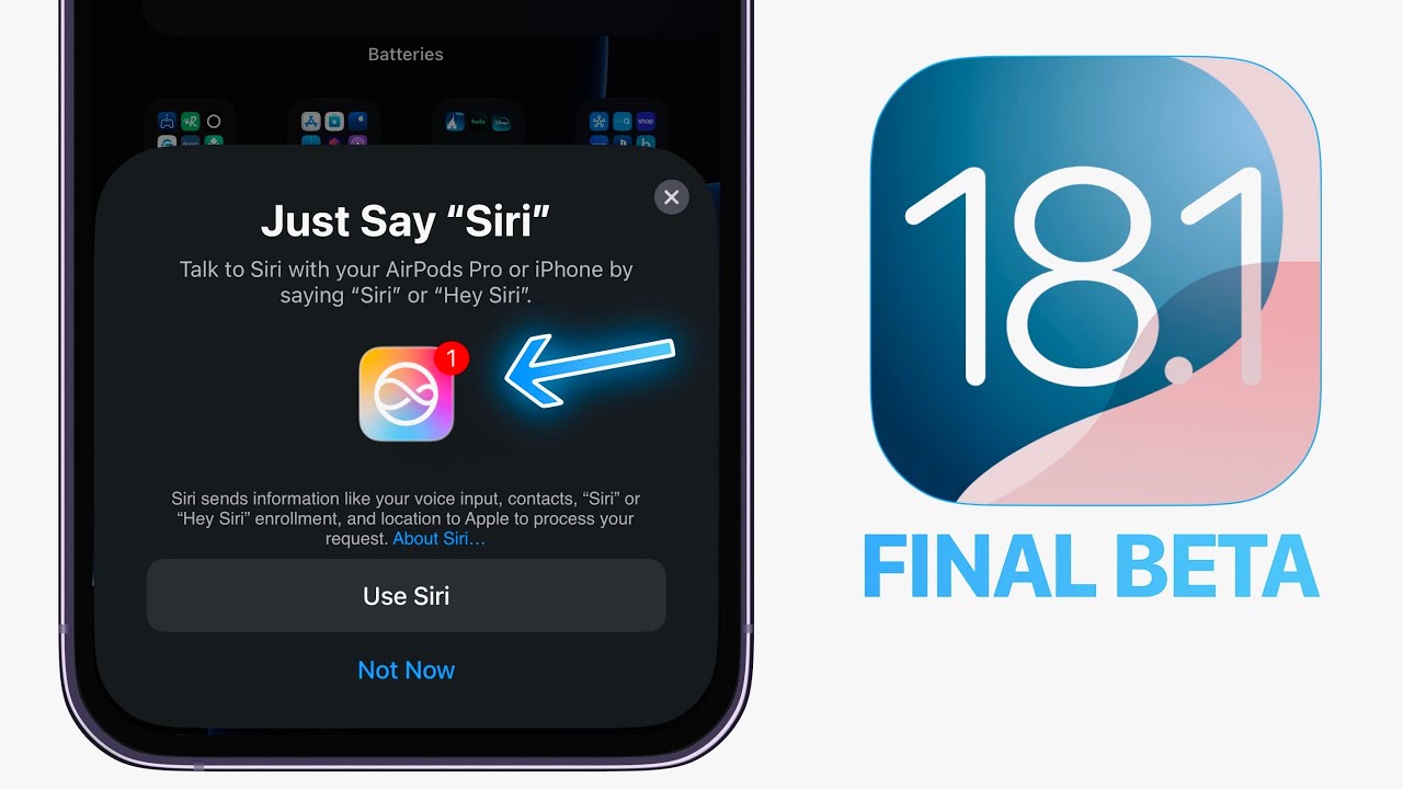 iOS 18.1 - Here’s The Last Beta - YouTube