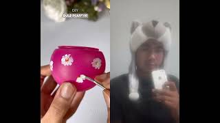 pot bunga dari lampu#diy #shorts