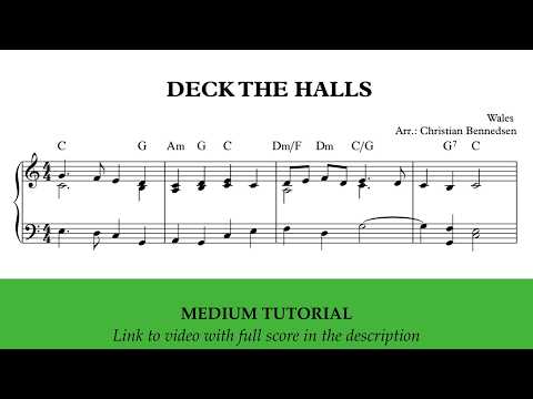 Deck The Halls - Piano tutorial