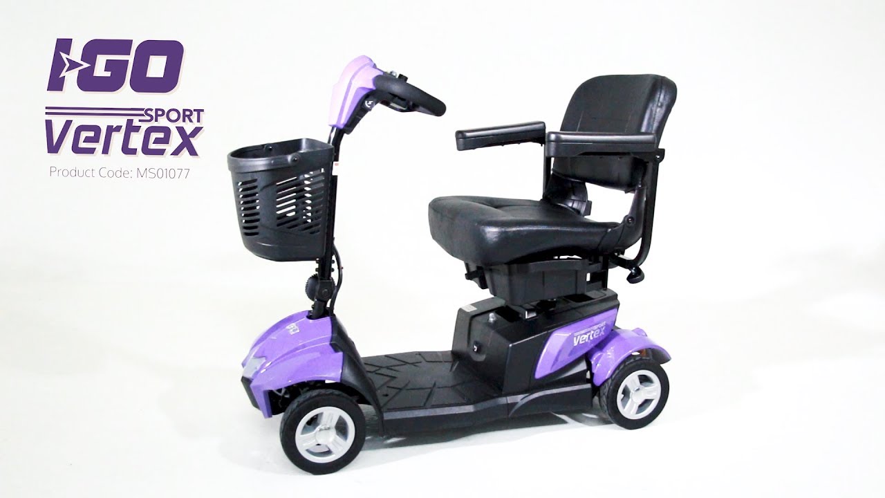 Vertex Sport Travel Mobility Scooter - YouTube