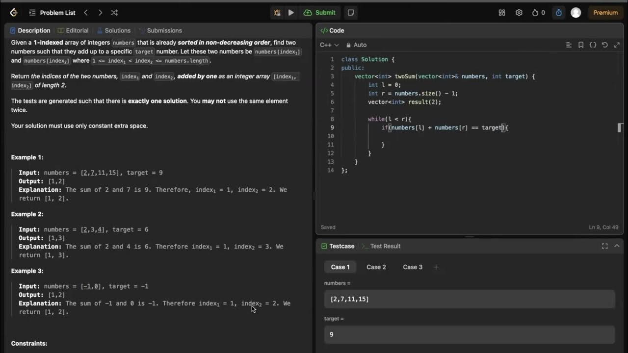 Two Sum II | Two-Pointer Solution Explained | LeetCode Tutorial - YouTube
