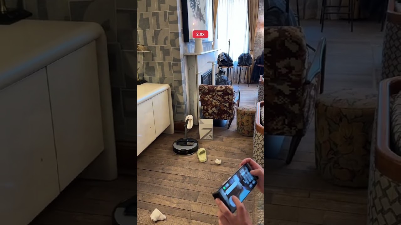 Using Roborock Saros Z70 to Pick Up A Slipper