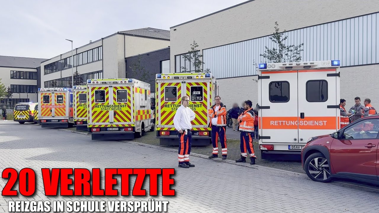 [GROßEINSATZ AM 1. SCHULTAG IN NEUER SCHULE!] - 20 Verletzte | Reizgas versprüht | MANV | Kaarst -