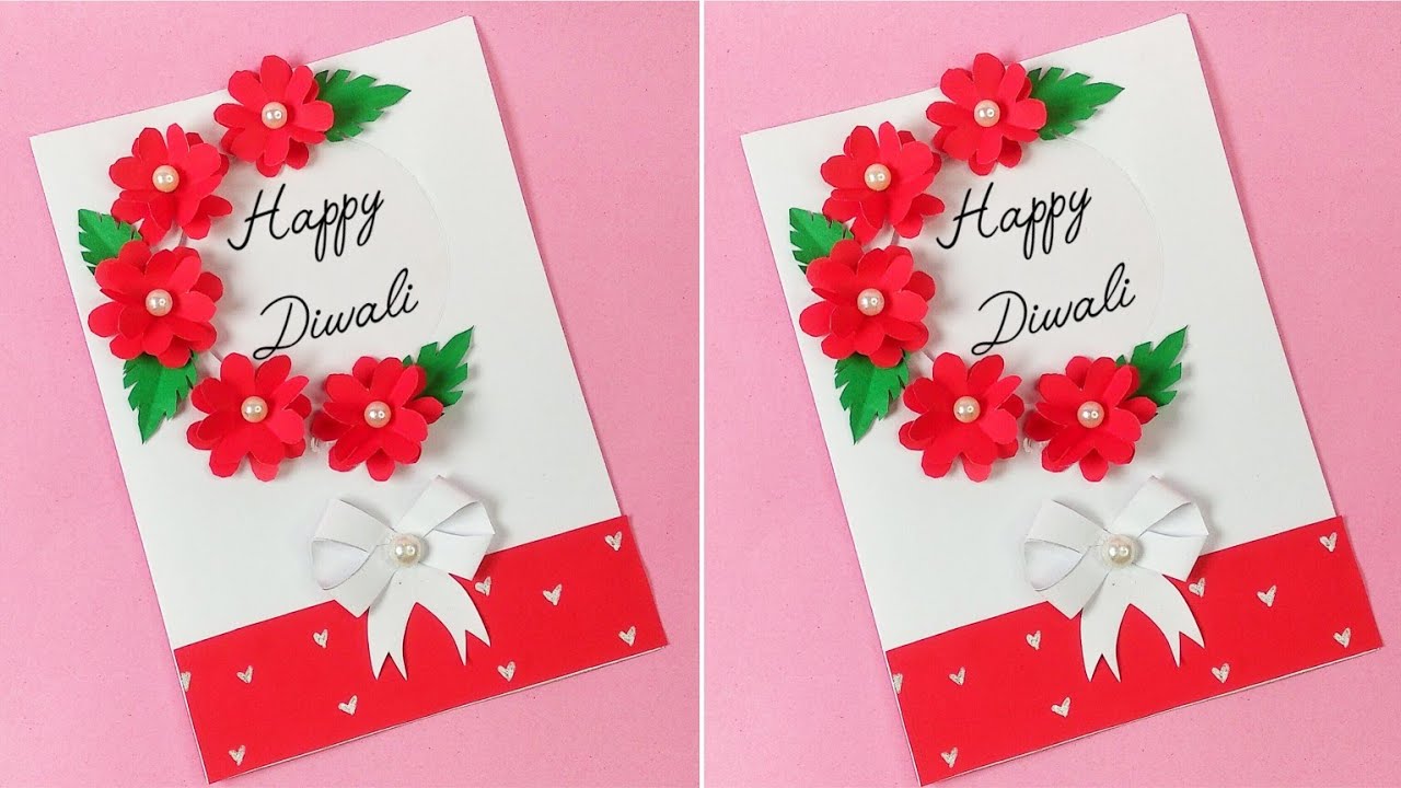 DIY Diwali Greeting Card🕯✨ / Handmade diwali card making / How to make diwali card